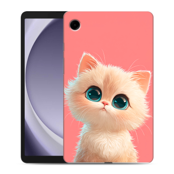Силиконовый чехол на Samsung Galaxy Tab A9 с принтом Розовый котенок