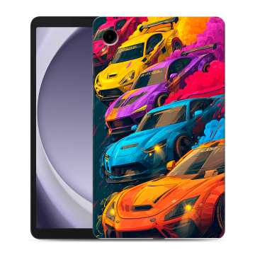 Силиконовый чехол на Samsung Galaxy Tab A9 с принтом Тачки