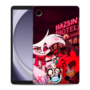 Силиконовый чехол на Samsung Galaxy Tab A9 с принтом Hazbin Hotel Отель Хазбин