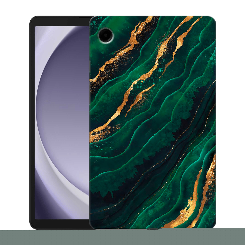 Силиконовый чехол на Samsung Galaxy Tab A9 с принтом Мрамор зеленое золото Силиконовый чехол на Samsung Galaxy Tab A9 с принтом Мрамор зеленое золото