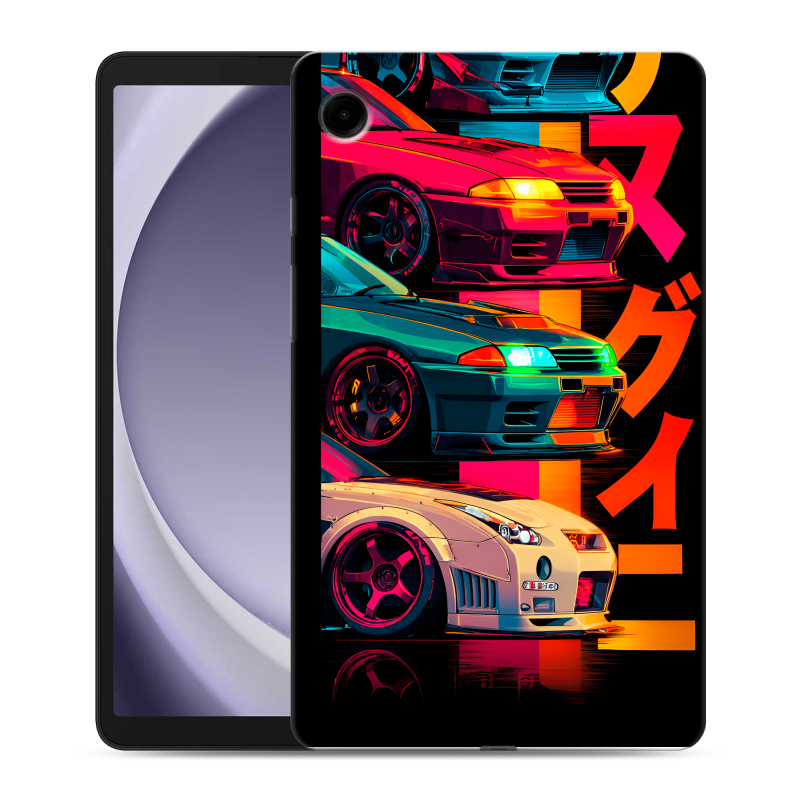 Силиконовый чехол на Samsung Galaxy Tab A9 с принтом Гоночные машины Силиконовый чехол на Samsung Galaxy Tab A9 с принтом Гоночные машины