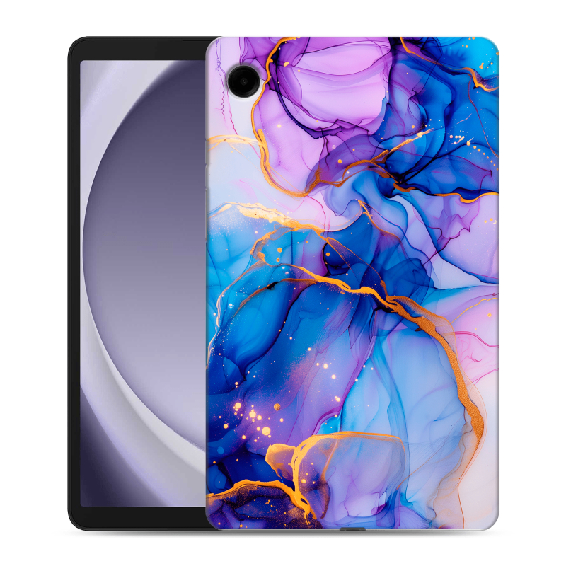 Силиконовый чехол на Samsung Galaxy Tab A9 с принтом синий мрамор Силиконовый чехол на Samsung Galaxy Tab A9 с принтом синий мрамор
