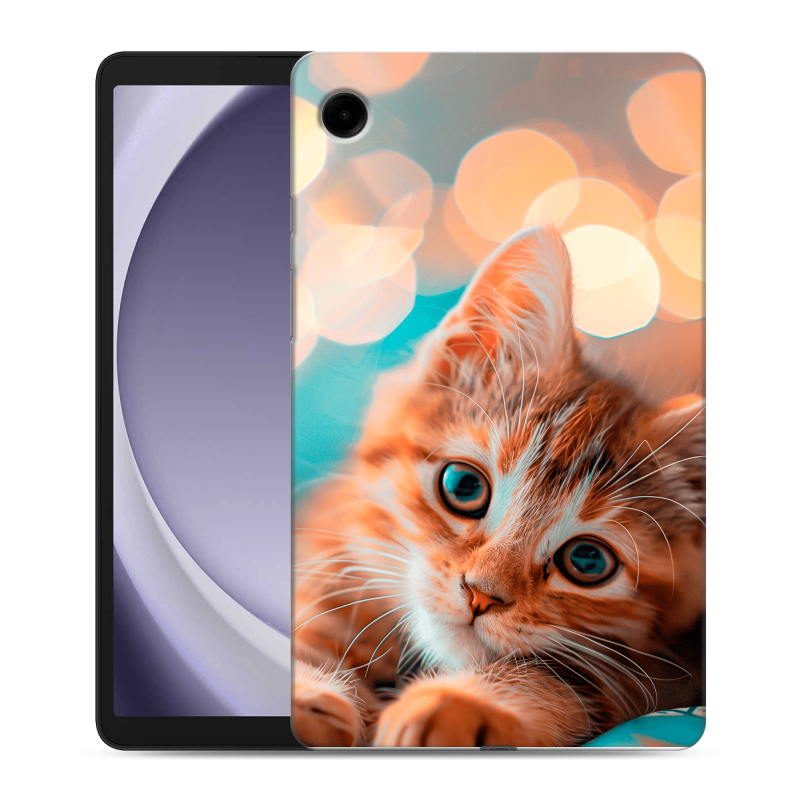 Силиконовый чехол на Samsung Galaxy Tab A9 с принтом котик Силиконовый чехол на Samsung Galaxy Tab A9 с принтом котик