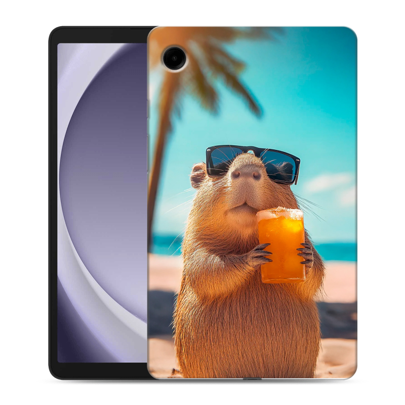 Силиконовый чехол на Samsung Galaxy Tab A9 с принтом Капибара Силиконовый чехол на Samsung Galaxy Tab A9 с принтом Капибара
