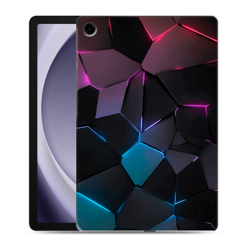 Силиконовый чехол на планшета Samsung Galaxy Tab A9 Plus с принтом Геометрия неона Силиконовый чехол на планшета Samsung Galaxy Tab A9 Plus с принтом Геометрия неона