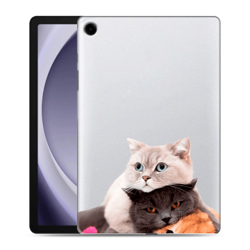 Силиконовый чехол на планшета Samsung Galaxy Tab A9 Plus с принтом Кошки Силиконовый чехол на планшета Samsung Galaxy Tab A9 Plus с принтом Кошки