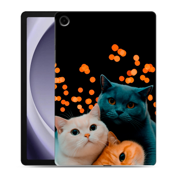 Силиконовый чехол на планшета Samsung Galaxy Tab A9 Plus с принтом Кошки Силиконовый чехол на планшета Samsung Galaxy Tab A9 Plus с принтом Кошки