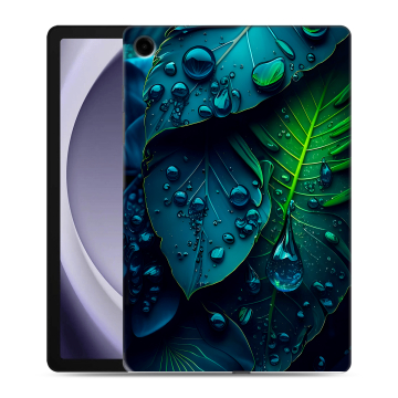 Силиконовый чехол на планшета Samsung Galaxy Tab A9 Plus с принтом Листья Силиконовый чехол на планшета Samsung Galaxy Tab A9 Plus с принтом Листья