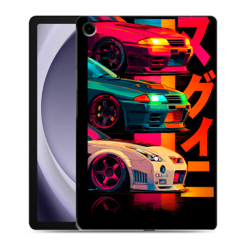 Силиконовый чехол на Samsung Galaxy Tab A9 Plus с принтом Гоночные машины