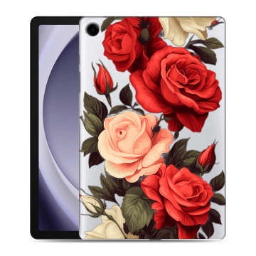 Силиконовый чехол на Samsung Galaxy Tab A9 Plus с принтом Розы