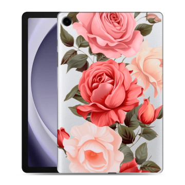 Силиконовый чехол на Samsung Galaxy Tab A9 Plus с принтом Розы