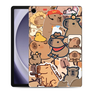 Силиконовый чехол на Samsung Galaxy Tab A9 Plus с принтом капибара