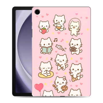 Силиконовый чехол на Samsung Galaxy Tab A9 Plus с принтом Hello Kitty Хелоу Кити