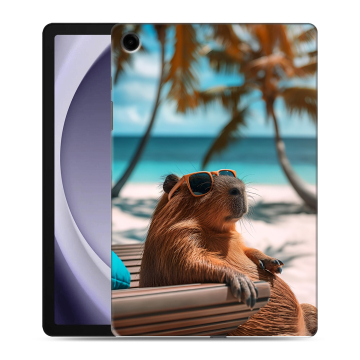 Силиконовый чехол на Samsung Galaxy Tab A9 Plus с принтом Капибара