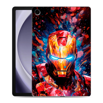 Силиконовый чехол на Samsung Galaxy Tab A9 Plus с принтом Железный человек Ironman