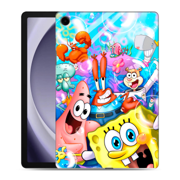 Силиконовый чехол на Samsung Galaxy Tab A9 Plus с принтом спанчбоб спанч боб