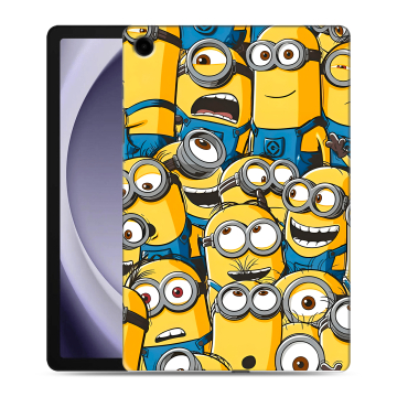 Силиконовый чехол на Samsung Galaxy Tab A9 Plus с принтом Миньоны