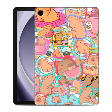 Силиконовый чехол на Samsung Galaxy Tab A9 Plus с принтом капибары