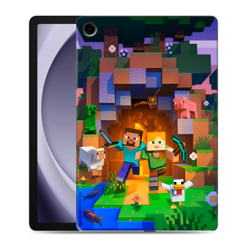 Силиконовый чехол на Samsung Galaxy Tab A9 Plus с принтом Майнкрафт Minecraft Силиконовый чехол на Samsung Galaxy Tab A9 Plus с принтом Майнкрафт Minecraft