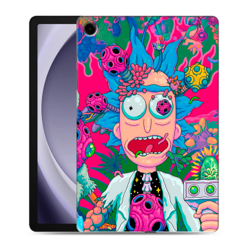 Силиконовый чехол на Samsung Galaxy Tab A9 Plus с принтом Рик и Морти Rick Morty