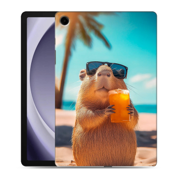 Силиконовый чехол на Samsung Galaxy Tab A9 Plus с принтом Капибара Силиконовый чехол на Samsung Galaxy Tab A9 Plus с принтом Капибара
