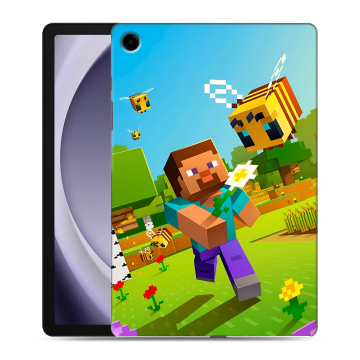 Силиконовый чехол на Samsung Galaxy Tab A9 Plus с принтом Майнкрафт Minecraft Силиконовый чехол на Samsung Galaxy Tab A9 Plus с принтом Майнкрафт Minecraft