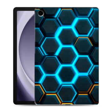 Силиконовый чехол на Samsung Galaxy Tab A9 Plus с принтом Неоновые соты Силиконовый чехол на Samsung Galaxy Tab A9 Plus с принтом Неоновые соты