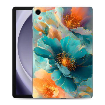 Силиконовый чехол на Samsung Galaxy Tab A9 Plus с принтом Цветы Силиконовый чехол на Samsung Galaxy Tab A9 Plus с принтом Цветы