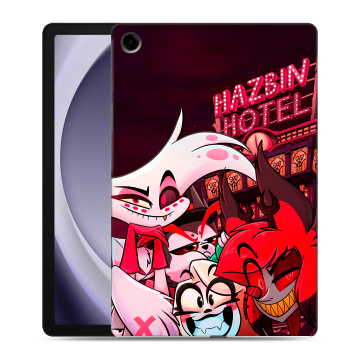 Силиконовый чехол на Samsung Galaxy Tab A9 Plus с принтом Hazbin Hotel Отель Хазбин