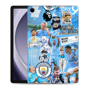 Силиконовый чехол на Samsung Galaxy Tab A9 Plus с принтом Man City Манчестер Сити