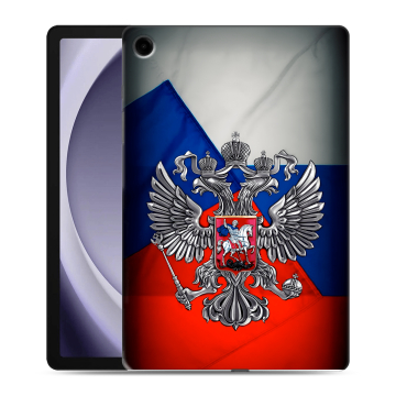 Силиконовый чехол на Samsung Galaxy Tab A9 Plus с принтом Флаг России