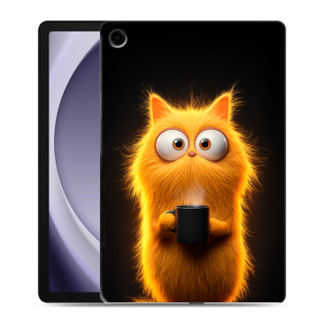 Силиконовый чехол на Samsung Galaxy Tab A9 Plus с принтом Смешной кот