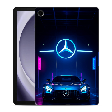 Силиконовый чехол на Samsung Galaxy Tab A9 Plus с принтом Mercedes Мерседес