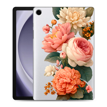 Силиконовый чехол на Samsung Galaxy Tab A9 Plus с принтом цветы