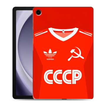 Силиконовый чехол на Samsung Galaxy Tab A9 Plus с принтом Флаг Герб СССР