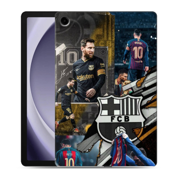 Силиконовый чехол на Samsung Galaxy Tab A9 Plus с принтом Messi Barcelona