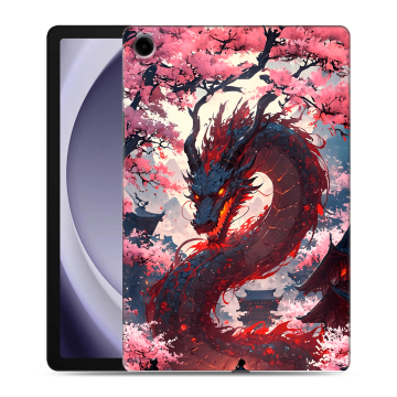 Силиконовый чехол на Samsung Galaxy Tab A9 Plus с принтом Дракон Японский