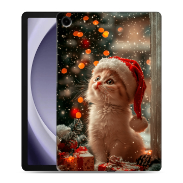 Силиконовый чехол на Samsung Galaxy Tab A9 Plus с принтом Новый год Силиконовый чехол на Samsung Galaxy Tab A9 Plus с принтом Новый год