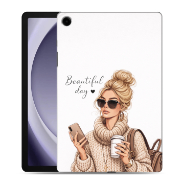 Силиконовый чехол на Samsung Galaxy Tab A9 Plus с принтом женский