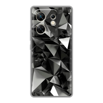 Силиконовый чехол на Infinix Zero 30 4G с принтом Черные кристаллы