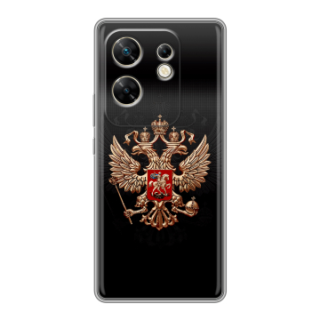 Силиконовый чехол на Infinix Zero 30 4G с принтом Герб России