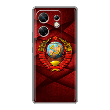 Силиконовый чехол на Infinix Zero 30 4G с принтом Герб СССР