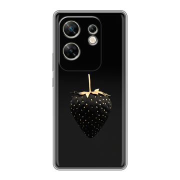 Силиконовый чехол на Infinix Zero 30 4G с принтом Черная клубника