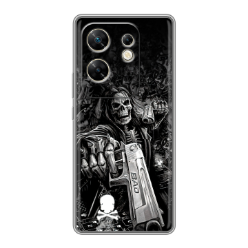 Силиконовый чехол на Infinix Zero 30 4G с принтом Скелет