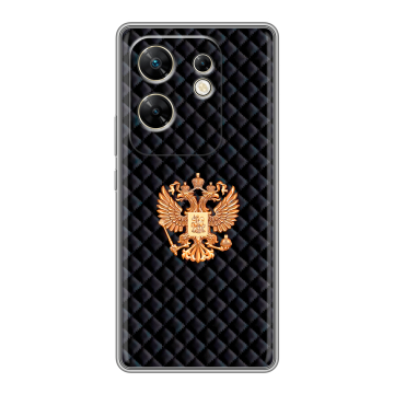 Силиконовый чехол на Infinix Zero 30 4G с принтом Герб России принт Силиконовый чехол на Infinix Zero 30 4G с принтом Герб России принт