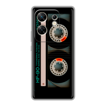 Силиконовый чехол на Infinix Zero 30 4G с принтом Кассета Силиконовый чехол на Infinix Zero 30 4G с принтом Кассета