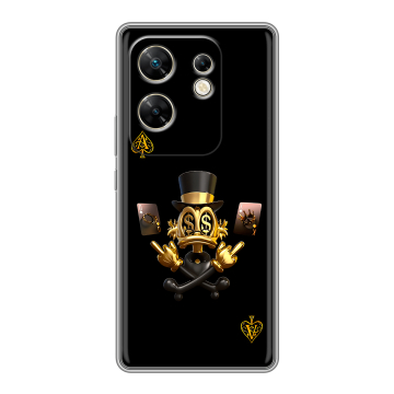 Силиконовый чехол на Infinix Zero 30 4G с принтом Золотой скрудж макдак Силиконовый чехол на Infinix Zero 30 4G с принтом Золотой скрудж макдак