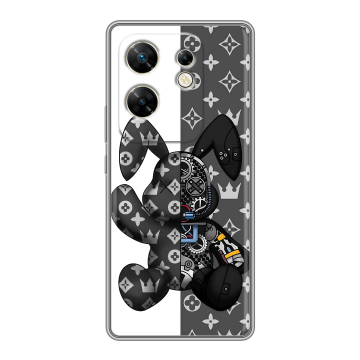 Силиконовый чехол на Infinix Zero 30 4G с принтом Луи робот Силиконовый чехол на Infinix Zero 30 4G с принтом Луи робот