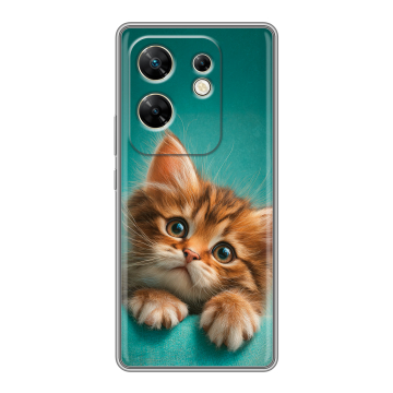 Силиконовый чехол на Infinix Zero 30 4G с принтом котенок Силиконовый чехол на Infinix Zero 30 4G с принтом котенок