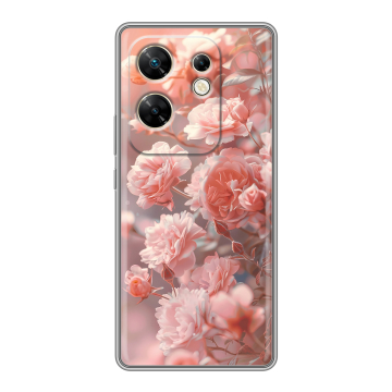 Силиконовый чехол на Infinix Zero 30 4G с принтом Розовые розы Силиконовый чехол на Infinix Zero 30 4G с принтом Розовые розы